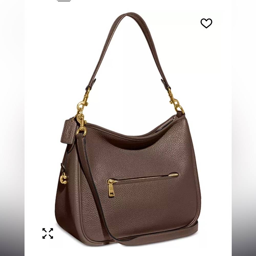 🆕 w tags! 🎁 Coach Cary Soft Taupe Pebbled Leather Shoulder Bag